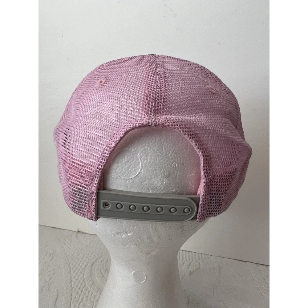 VTG Y2K Ed Hardy Hat Cap Snap Back Mesh Trucker Pink Dedicated Tattoo Denim
